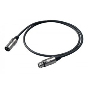 Cablu microfon 1M/3M/6M Proel BULK250LU , (3P FEM XLR+3P MA XLR M 3)