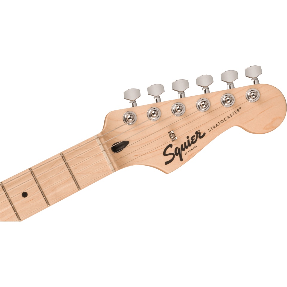 Squier Sonic Stratocaster, Maple Fingerboard, White Pickguard (Black) - imagine 2