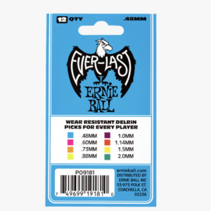 Ernie Ball Everlast Pick Blue 0.48 mm 12 Pack – Pene pentru Chitară