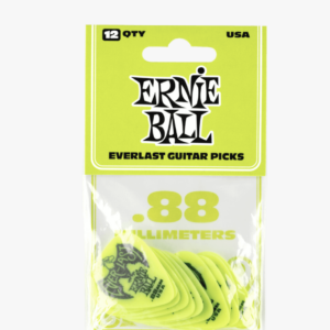 Ernie Ball Everlast Pick Green 0.88 mm 12 Pack – Pene pentru Chitară